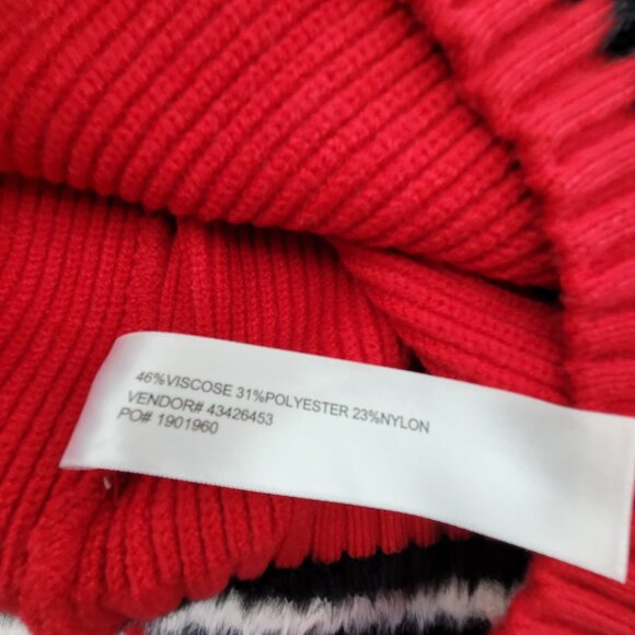 Broadway 38 Sweater Womens M Red Y2K VTG Varsity V Neck Pullover Preppy EUC - Picture 13 of 13